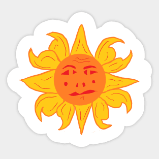 Spanish Sun. A funny, pretty, beautiful, cute, sun design. Sticker